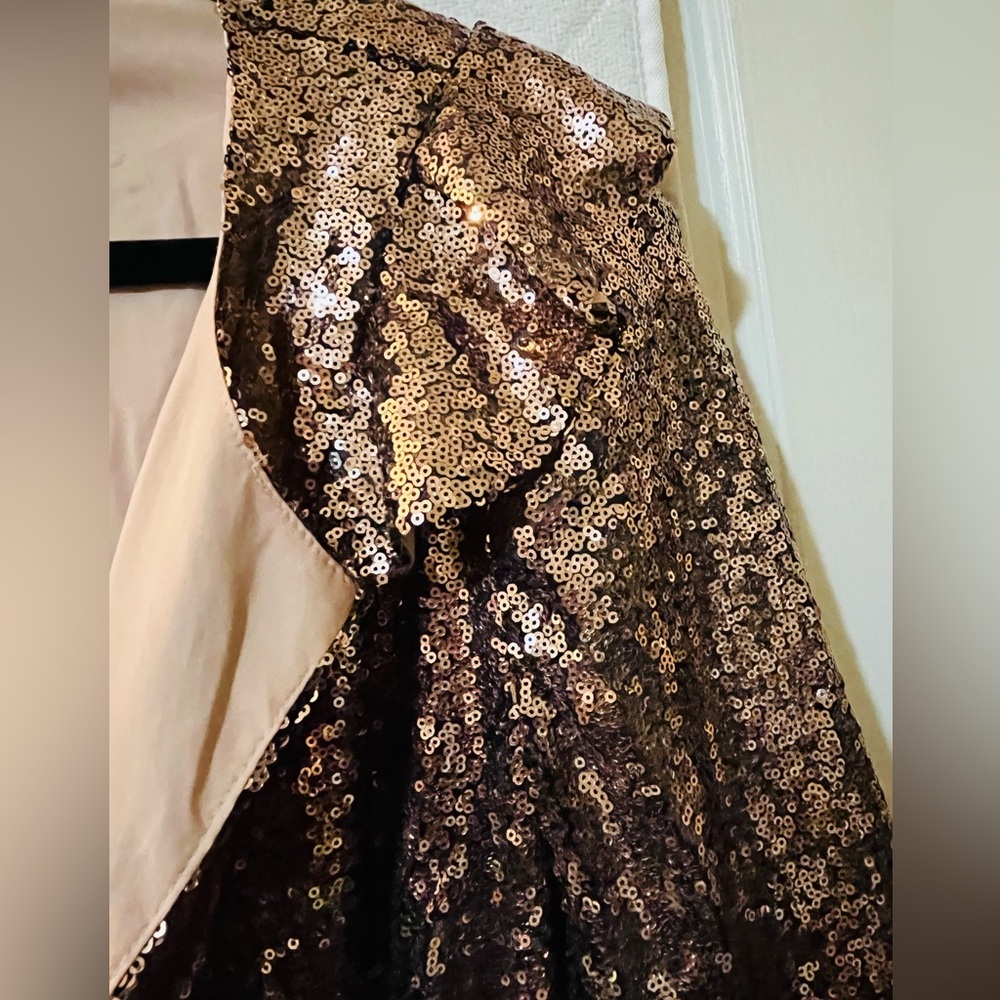 Lane Bryant Rose Gold Sequin Blazer Size 20 NWT - Picture 6 of 7